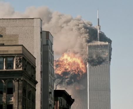Image of the World Trade Center on September 11, 2001